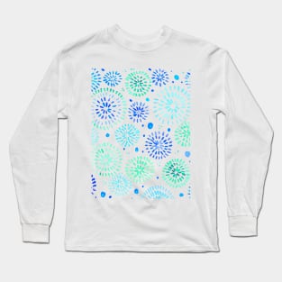 Abstract watercolor sparkles – turquoise Long Sleeve T-Shirt